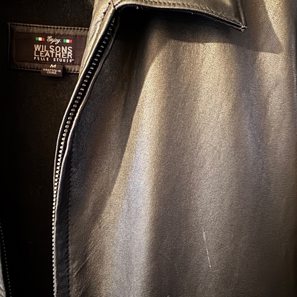 Wilsons Leather mens leather coat - black - medium - Picture 4 of 6